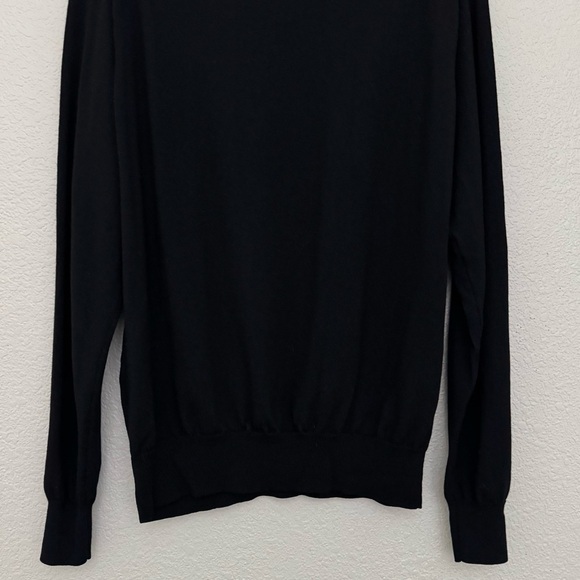 Peter Millar Merino Wool Silk Blend V-Neck Pullover Sweater Black Size XL - Picture 11 of 15
